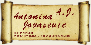 Antonina Jovašević vizit kartica